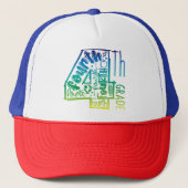 Trucker Hat 4e klas handgemaakt ontwerp Trucker Pet (Voorkant)
