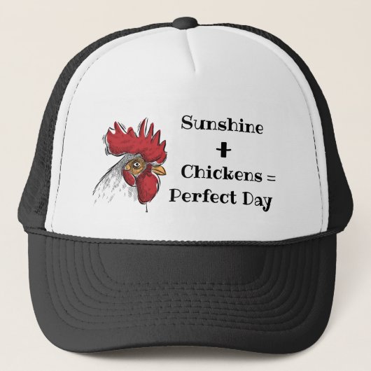 Trucker Hat-Chicken Sunshine + Chickens = perfecte Trucker Pet (Voorkant)