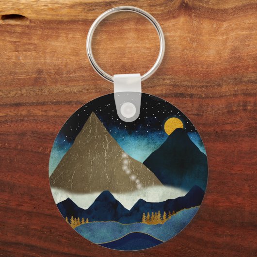 Trucker Hat Golden Mountain Sleutelhanger (Voorkant)