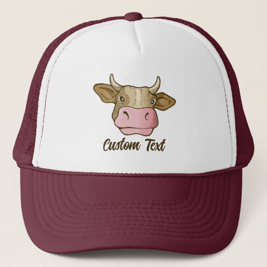 Trucker Hat, hoofd koe Pet (Voorkant)