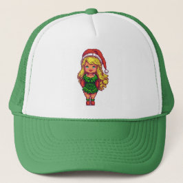 Trucker Hat Kerstmeisje Trucker Pet