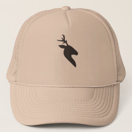 Trucker Hat, kop van zwarte herten Pet (Voorkant)
