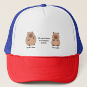 Trucker Hat met leuke beren cartoon en boodschap Trucker Pet (Voorkant)