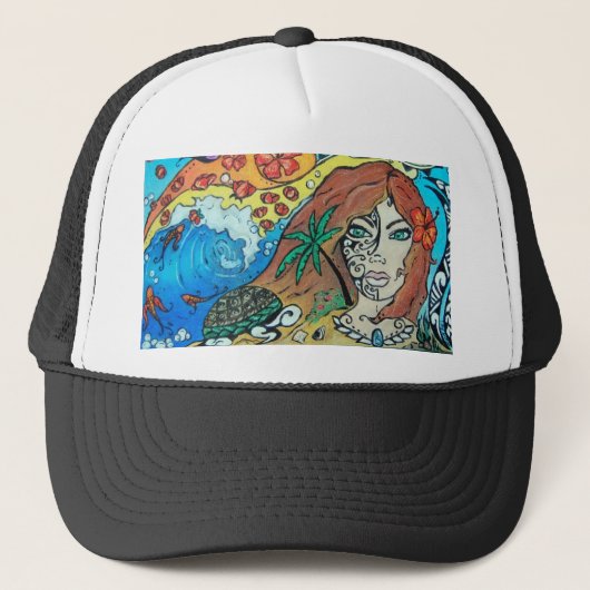 Trucker Hat - Moeder Aarde Polenesia Pet (Voorkant)