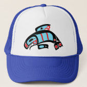 Trucker Hat - Orca Native American Indian Style Trucker Pet (Voorkant)