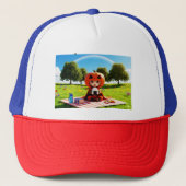 Trucker Hat-Pompoen-thema Hero "Bokchanda" Pet (Voorkant)