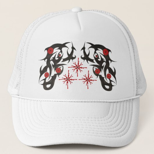 Trucker Hat, Trucker Hat tribal & tribale sterren Pet (Voorkant)