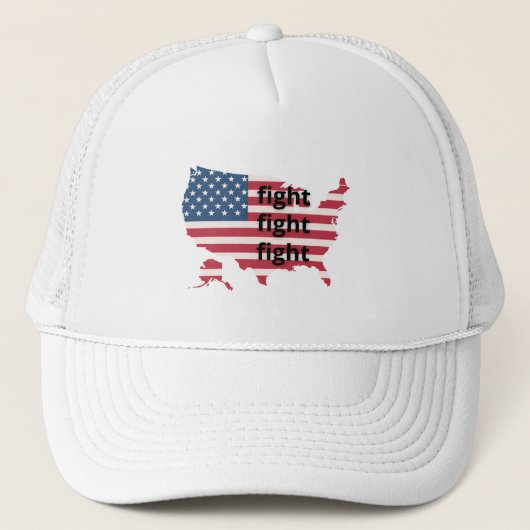 Trucker Hat, Trucker Hat, vechten, Amerikaanse vla Pet (Voorkant)