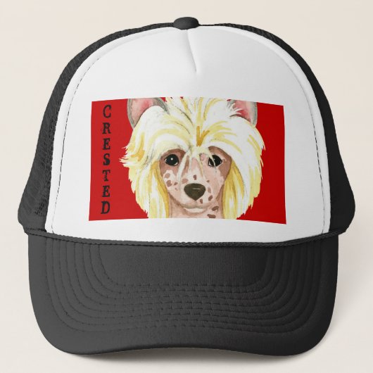 Trucker Hat van Chinese Crested Color Block Pet (Voorkant)