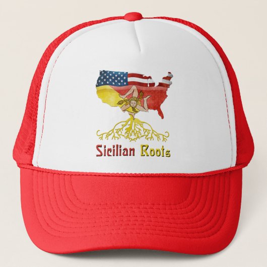 Trucker Hat van de Siciliaanse rots Pet (Voorkant)