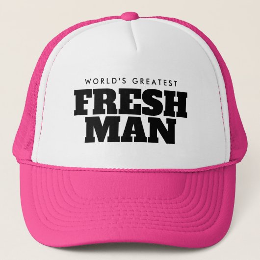 Trucker Hat van het grootste Freshman roze meisje Trucker Pet (Voorkant)