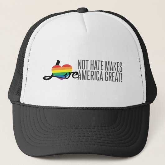 Trucker Hat van Love Not Hate (Rainbow) Pet (Voorkant)