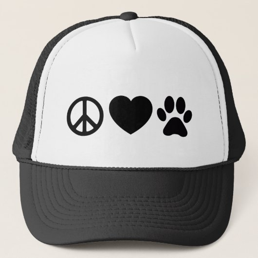 Trucker Hat van Peace, Love & Dogs Pet (Voorkant)