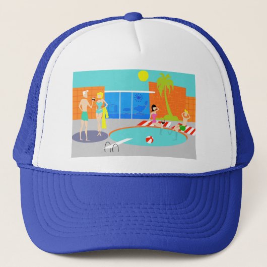 Trucker Hat van Retro Pool Party Pet (Voorkant)