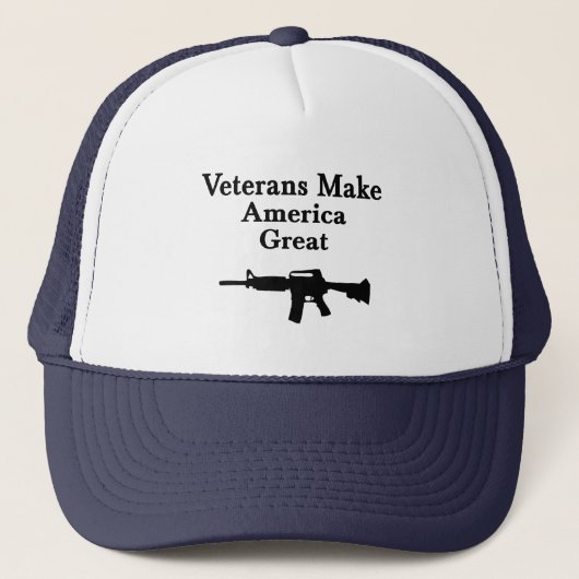 Trucker Hat: Veteranen Maken Amerika Groot Pet (Voorkant)