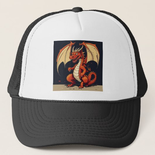 Trucker Hat voor kinderen met Dragon Logo Trucker Pet (Voorkant)
