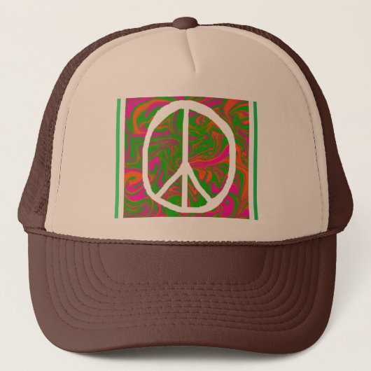 Trucker Hat voor vredesgebaren Pet (Voorkant)