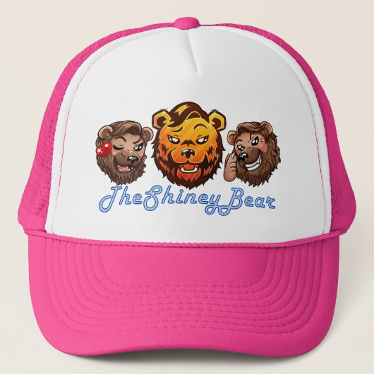Trucker Hat w/ Logo, Emotes en Stijlvolle tekst Pet (Voorkant)