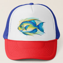 Trucker Hat - Waterverf Serie: Angelfish Trucker Pet