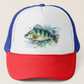 Trucker Hat - Waterverf Serie: Perch Trucker Pet (Voorkant)