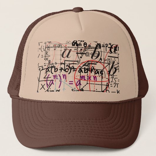 Trucker Hat wiskunden patterned Pet (Voorkant)