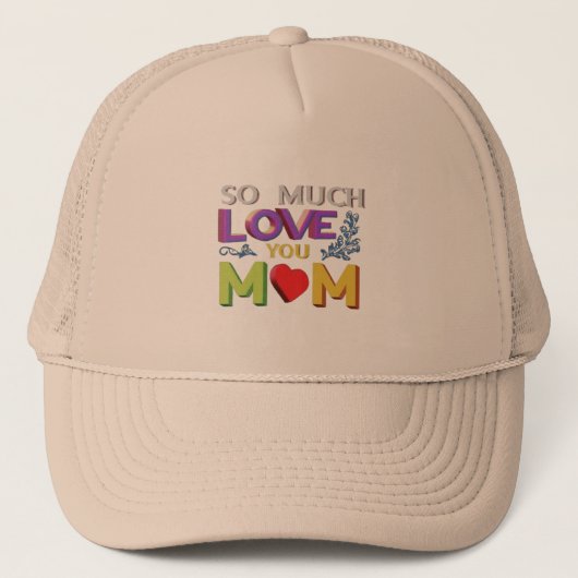 Trucker Hat, zoveel liefde je mam Pet (Voorkant)