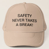 TRUCKER HATS MET VEILIGHEID-SLOGAN. TRUCKER PET (Voorkant)