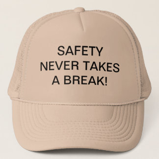 TRUCKER HATS MET VEILIGHEID-SLOGAN. TRUCKER PET