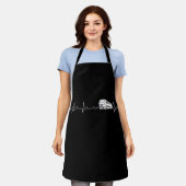 Trucker Heartbeat Funny TShirt Schort (Gedragen)