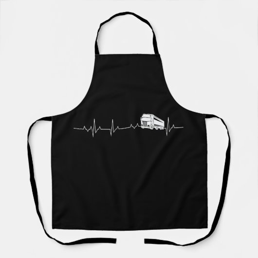 Trucker Heartbeat Funny TShirt Schort (Voorkant)