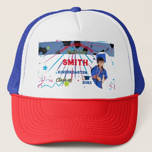 Trucker hoed afstuderen kleuterschool foto en naam trucker pet (Voorkant)