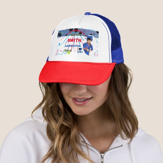Trucker hoed afstuderen kleuterschool foto en naam trucker pet (In situ)