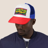 Trucker hoed - "Crazy Stunt" Graffiti stijl Trucker Pet (In situ)