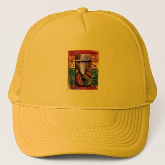 Trucker Hoed met Kalimba ontwerp Pet (Voorkant)