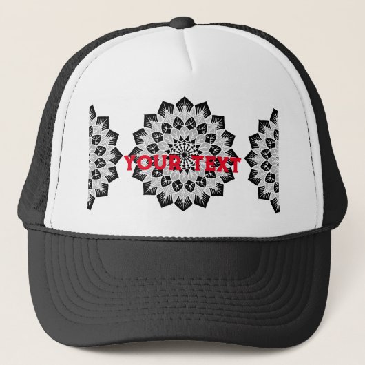 Trucker Hoed Wit en Zwart Kleur Mooi Trucker Pet (Voorkant)