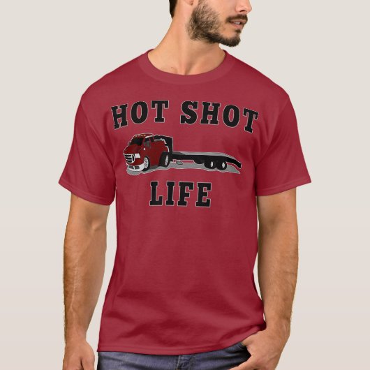 Trucker Hot-Shot Traucking met automatische traile T-shirt (Voorkant)