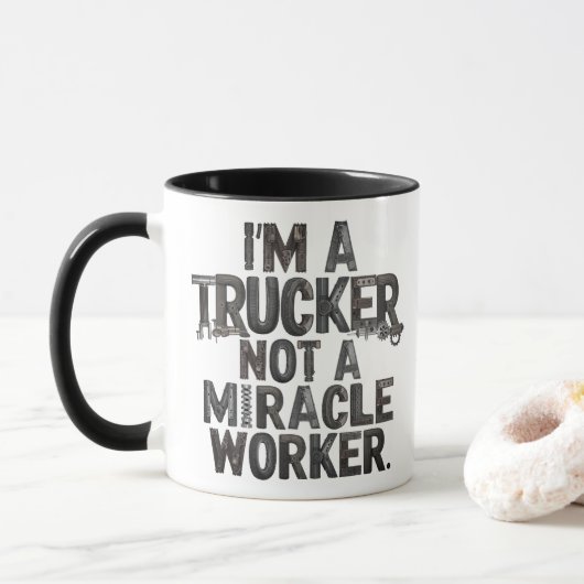 Trucker is geen wonderdoener mok (Met donut)