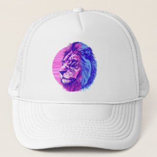 Trucker Lion Vaporwave Pet
