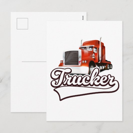 Trucker  logo feestdagenkaart (Voorkant / Achterkant)
