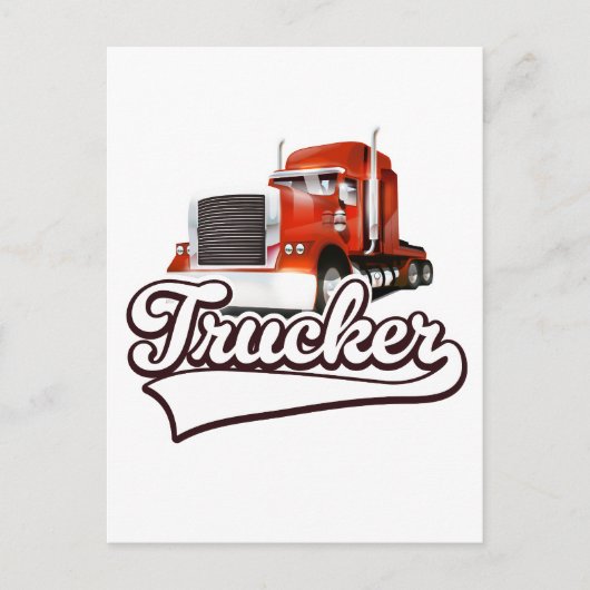 Trucker logo feestdagenkaart (Voorkant)