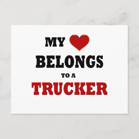 Trucker Love Briefkaart (Voorkant)