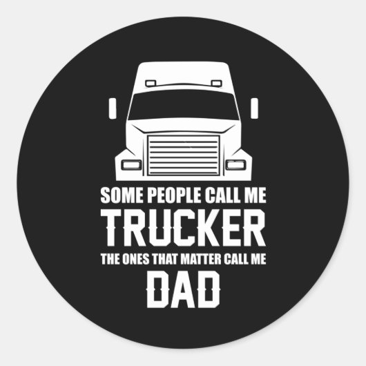 Trucker Love Trucker Trucks Funny Gift Idee Ronde Sticker (Voorkant)