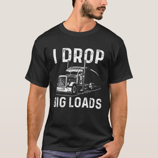 Trucker Mannen Women Big Rig Truckin' Road L T-shirt (Voorkant)