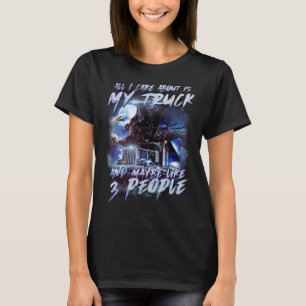 Trucker Mannen Women Big Rig Truckin' Road L T-shirt