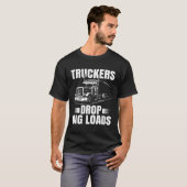 Trucker  Men Truck Driver Husband Semi Trailer  5 T-shirt (Voorkant volledig)