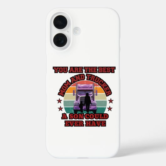 Trucker Moeder Zoon Bond Familie Weg Liefde Ontwer Case-Mate iPhone Case (Achterkant)