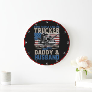 Trucker, papa, echtgenoot Amerikaanse vlag Grote Klok