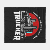 Trucker Personalized Gift Blanket Fleece Deken (Voorkant (Horizontaal))