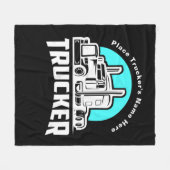 Trucker Personalized Gift Blanket Fleece Deken (Voorkant (Horizontaal))