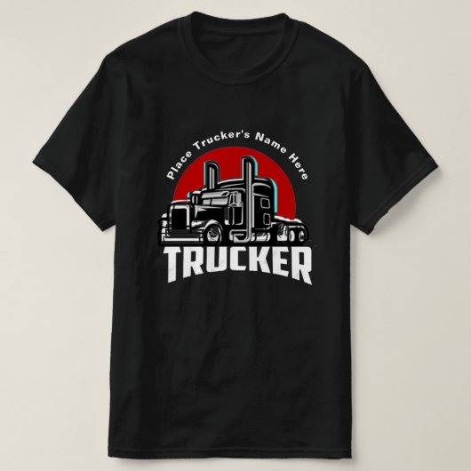 Trucker Personalized Gift T-Shirt (Design voorkant)